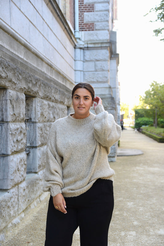 Liva Knit Sweater | Taupe