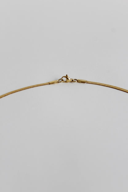 Snake Flat Necklace | Gold