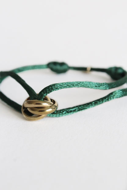 Triple Knot Bracelet | Dark Green