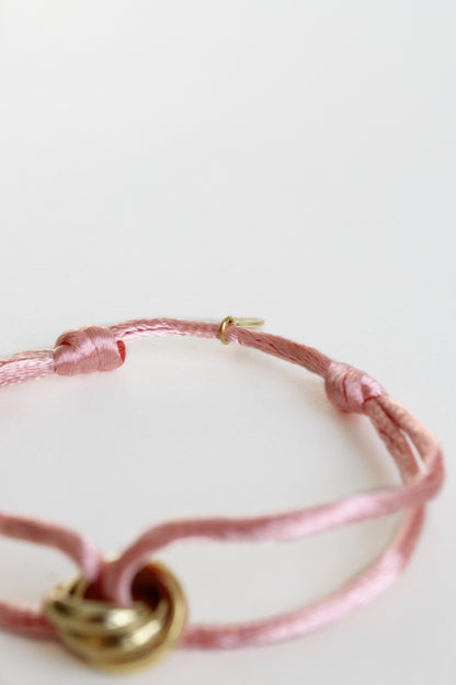 Triple Knot Bracelet | Soft Pink