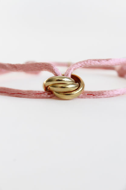 Triple Knot Bracelet | Soft Pink